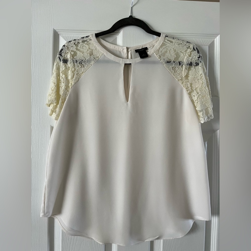 Ann Taylor Cream, blouse, size medium
